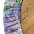 thumbnail image 5 of Ambesonne Floral Fitted Round Tablecloth, Vintage Hibiscus Roses Print, 56"- 60" Diameter, Lilac Seafoam and Green, 5 of 5