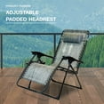 thumbnail image 6 of Sun-Ray Oversized Patio Chair with Leg Stabilizers and Big Cupholder, Adjustable Zero Gravity Folding Reclining Outdoor Chair with Pillow, Grey, 6 of 10