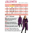 thumbnail image 2 of LELINTA Womens Plus Cardigan Sweaters Open Asymmetrical Draped Lightweight Cardigan Plus Size For Women Long Sleeve Shirt, XL-5XL, Black/ Purple, 2 of 7