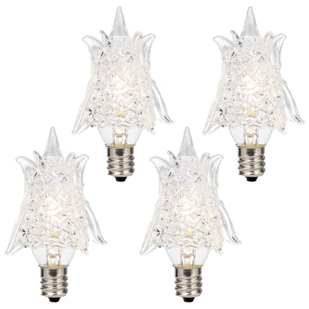 Westinghouse Lighting 0.6 Watt (7 Watt Equivalent) Clear Star Dimmable Filament LED Light Bulb, Candelabra Base, 4 Pack