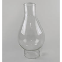 Clear Glass Lamp Chimney, Replacement Hurricane Globe Measures 2 7/8 Inch Diameter Base x 9 Inches High for Oil or Kerosene Lanterns