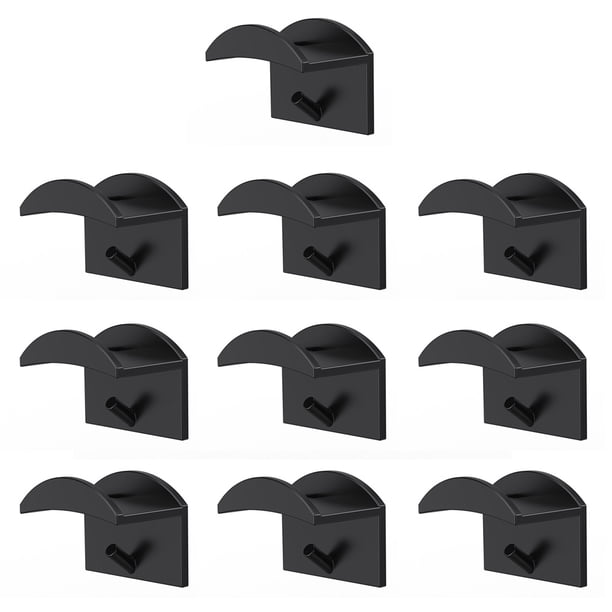 Yuarrent Paquete de 10 soportes de plástico para gorras de béisbol preperforados montados en la pared puerta trasera hogar Oficina sombrero Almacenamiento y organización del hogar