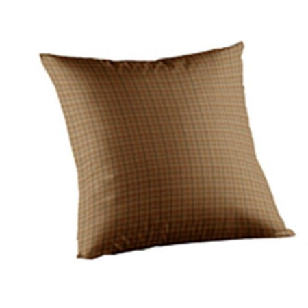 Patch Magic TPW322A Brown Light Checks, Fabric Toss Pillow 16 x 16 inch