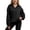 Black, variant on Women'S Sweatshirt Women's Solid Color Sweatshirt Women's Half Zip Pocketed Long Sleeve Pullover Hoodie For Sports & Leisure