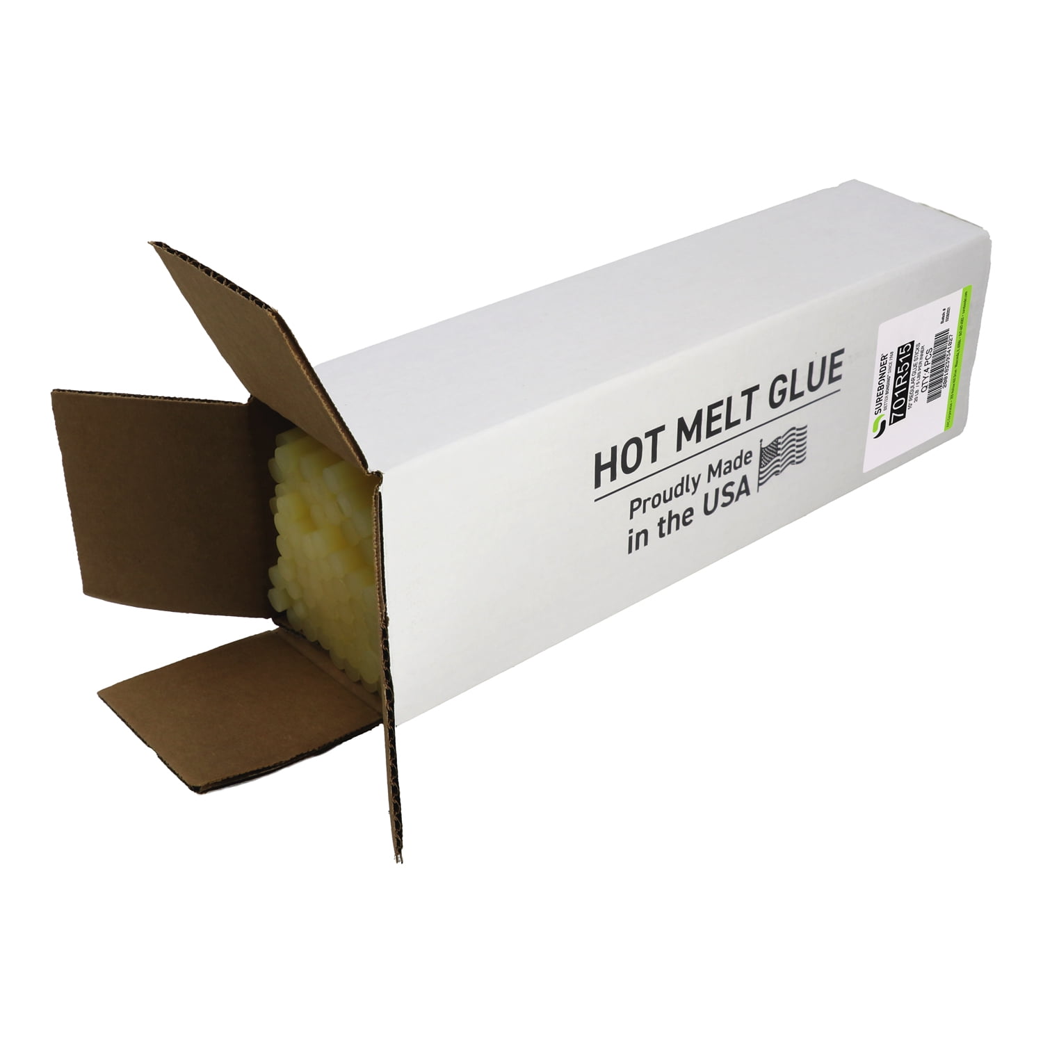 701R515 Full Size 15" Fast Set Hot Glue Stick - 5 lb Box