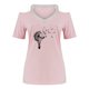 thumbnail image 2 of Gibobby Playera Manga Corta para Mujer Camiseta suelta informal con cuello en V para mujer, blusa manga corta con estampado(Rosa,XL), 2 of 5