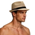 thumbnail image 6 of Paiwinds Men's Straw Fedora Summer Sun Hat Breathable Woven Beach Hat with Adjustable Strap for Travel Outdoor Casual Daily Wear, 6 of 7