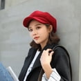 thumbnail image 6 of Happy Date Newsboy Hats for Women, Women Newsboy Hats Winter Felt Retro Solid Color Fashion All-Match Newsboy Cap, 6 of 9