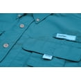 thumbnail image 3 of Men’s Tuna Waterproof Quick Dry UPF 50+ Nylon Short Sleeve Fishing Button Shirt (Teal, M), 3 of 5