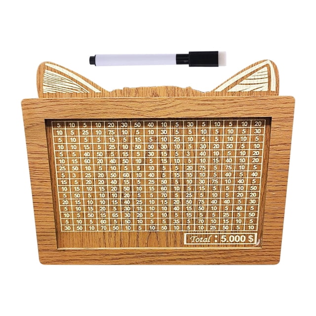 Meitianfacai Wooden Money Box With Money And Numbers With Counter Crafts Portable Storage Case Money Saving Box For Adults Child