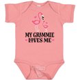thumbnail image 3 of Inktastic Grammie Loves Me Girl Flamingo Girls Baby Bodysuit, 3 of 5