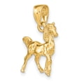 thumbnail image 5 of 14k Yellow Gold Solid Polished 3-D Horse Charm Pendant, 5 of 5