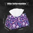 thumbnail image 6 of Lsque Skull mushroom rainbow Printed Long Tissue Box Cover Holder, Facial Paper Organizer Dispenser,Triangle with Bottom Belt, PVC Leather Decorative Organizer, 6 of 9