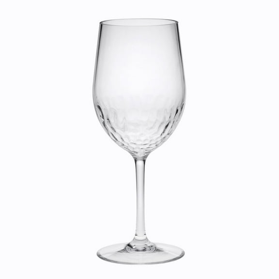 HomeRoots Set Of Four Clear Tritan Plastic Stemmed All Purpose Wine Glass