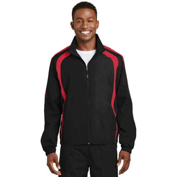 Sport-Tek ® Colorblock Raglan Jacket. Jst60 Xl Black/ True Red 