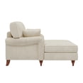 thumbnail image 6 of 40.5'' Modern Corduroy Fabric Oversized Chaise Lounge Chair with 2 Pillows for Living Room, Bedroom, Beige, 6 of 6