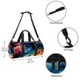 thumbnail image 5 of Galaxy DuffleBag 17.7" with Shoe Bag, Sports Bag, Soccer Bag, Luggage Bag - Zipper Pocket, Large Capacity, 5 of 6