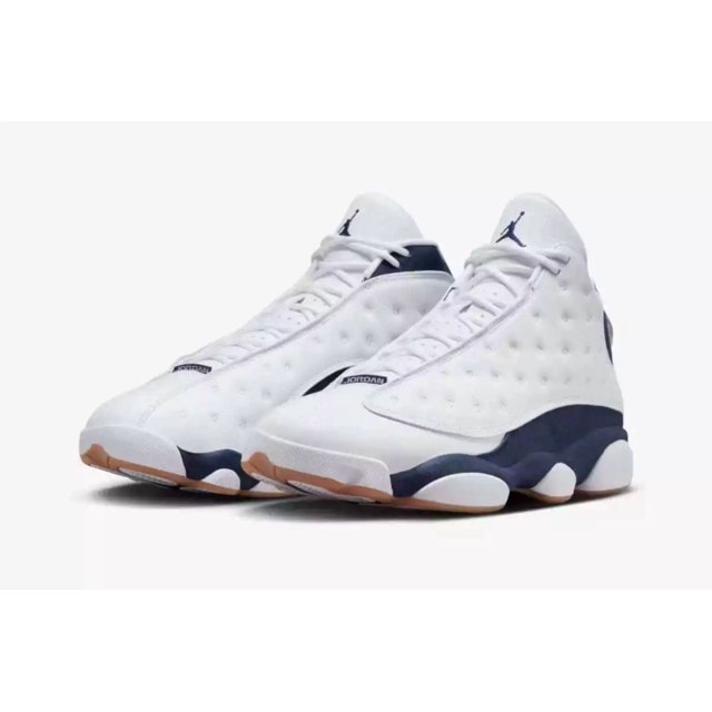 Ni - ke 414571-140 Ni - ke Air Jordan 13 Retro White and Midnight Navy (Men's)