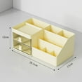 thumbnail image 3 of Makeup Organizer, Cosmetic Box Jewelry Storage Tray with Drawers, Office Organizer,Bathroom Counter Organizer and Skin Care Organizer with 2 Drawer 7 Compartment(White,11 x 6.7 x 5.11inch), 3 of 7