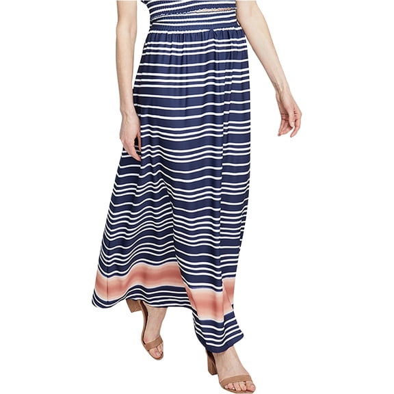 Rachel Roy Womens Striped Maxi Skirt, Blue, X-Large