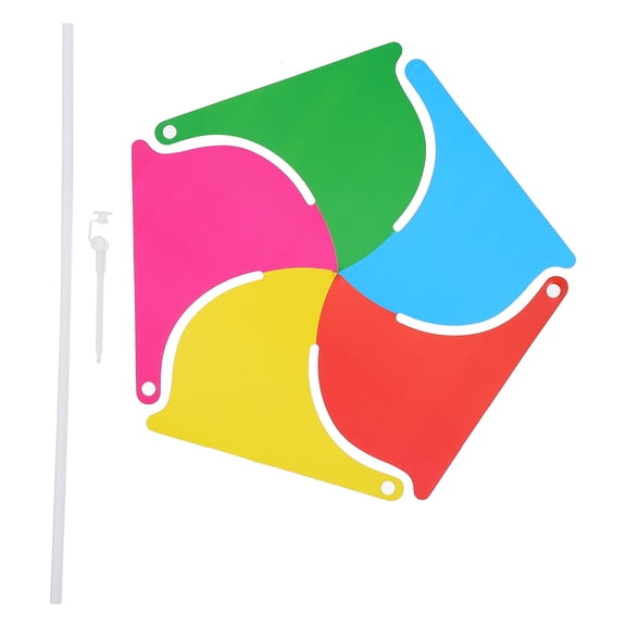 Raindrops 25Pcs Kids Windmill Toy Round with 5 Blades Plastic for Event Organizers