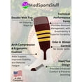 thumbnail image 2 of MadSportsStuff 3-Stripe Baseball & Softball Stirrup Socks - Maroon/Gold/White, Large, 2 of 2
