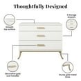 thumbnail image 6 of Ameriwood Home Clementine Small 3-Drawer Dresser with Oval Handles, White & Gold, 6 of 12