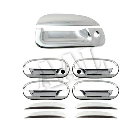 - AAL Premium Chrome Cover Combo For FORD 1999 2000 2001 2002 2003 F-150 4 Doors HANDLE With Passenger Side Keyhole+TAILGATE Without KEYHOLE