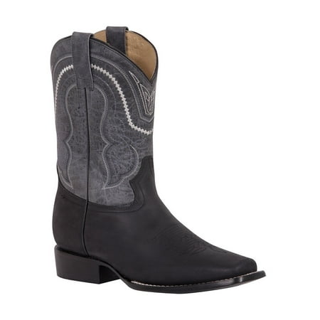 

Classic Crazy Leather Rodeo Boots for Men s El General *NEGRO-42998*