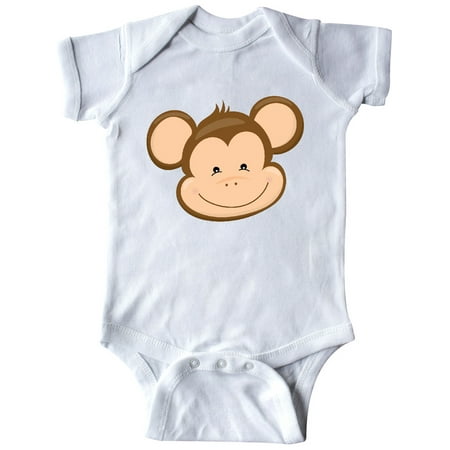 

Inktastic Cute Monkey Head Gift Baby Boy or Baby Girl Bodysuit