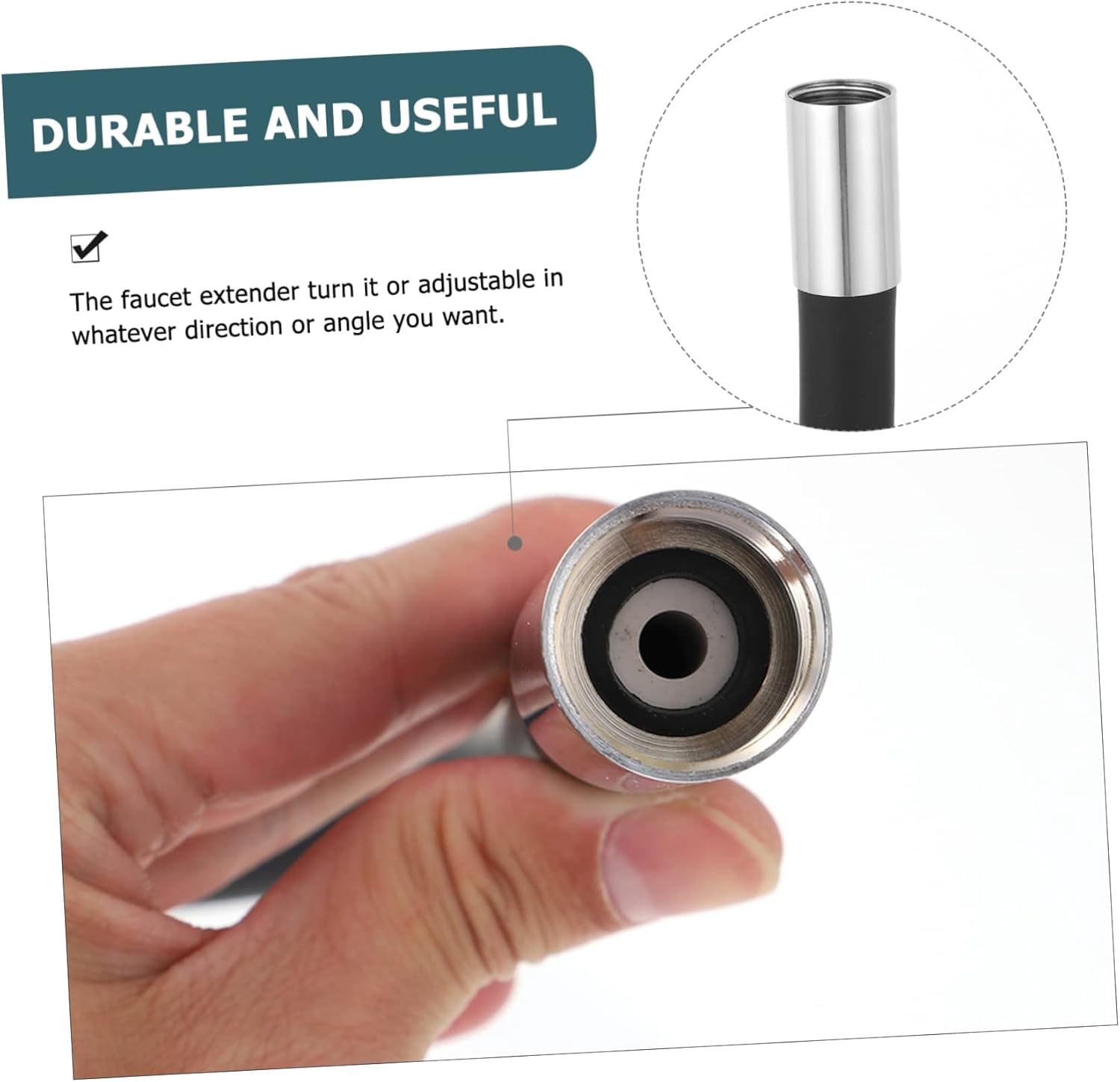 Rotating Faucet 1pc Faucet Extension Tube Tap Extension Device Anti-splash Faucet Sprayer Kitchen Faucet Extender Mop Pool Extend Black Copper To Rotate Extender for Tap