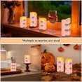 thumbnail image 7 of 2 PCS Tilted Flameless Candles Flickering LED Lights Battery Operated Candles with Remote Timers for Holiday Decor Green Palm Tree Pattern, 7 of 7