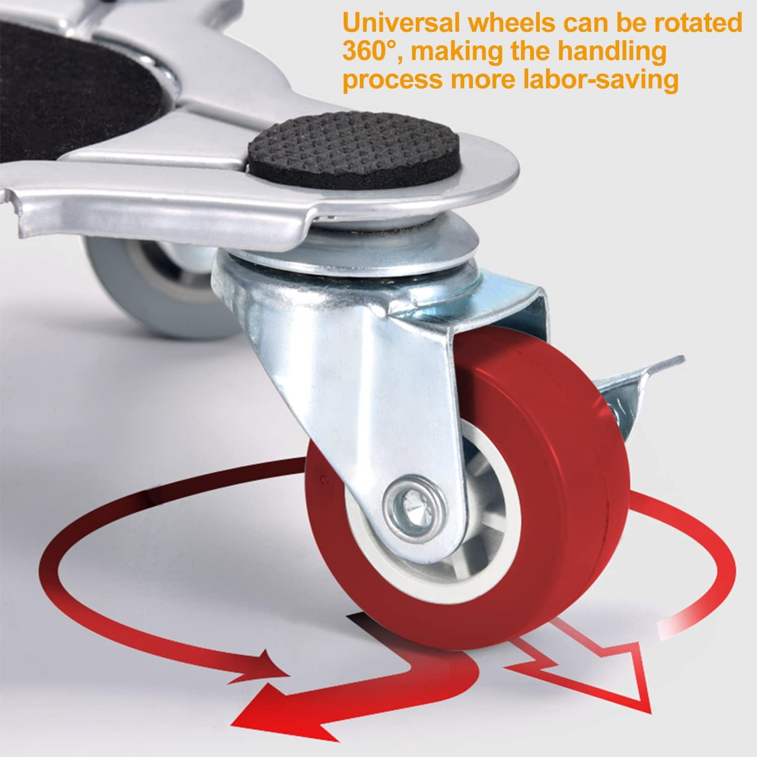 Rawiri Load Lifters & 360° Caster Wheels, 400kg Capacity, ABS Durability for Smooth Sliding Heavy Duty Furniture Movers, 4-Pack