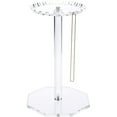 thumbnail image 2 of Plymor Clear Acrylic Circular-Top Rotating Necklace Holder, 13" H x 8" W x 8" D (Holds 23 Hooks for Necklaces), 2 of 2