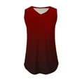 thumbnail image 4 of Hvot&aat Women's Summer Sleeveless V Neck Shirts Casual Loose Fit Tunic Blouses Ombre Basic Tanks, 4 of 6