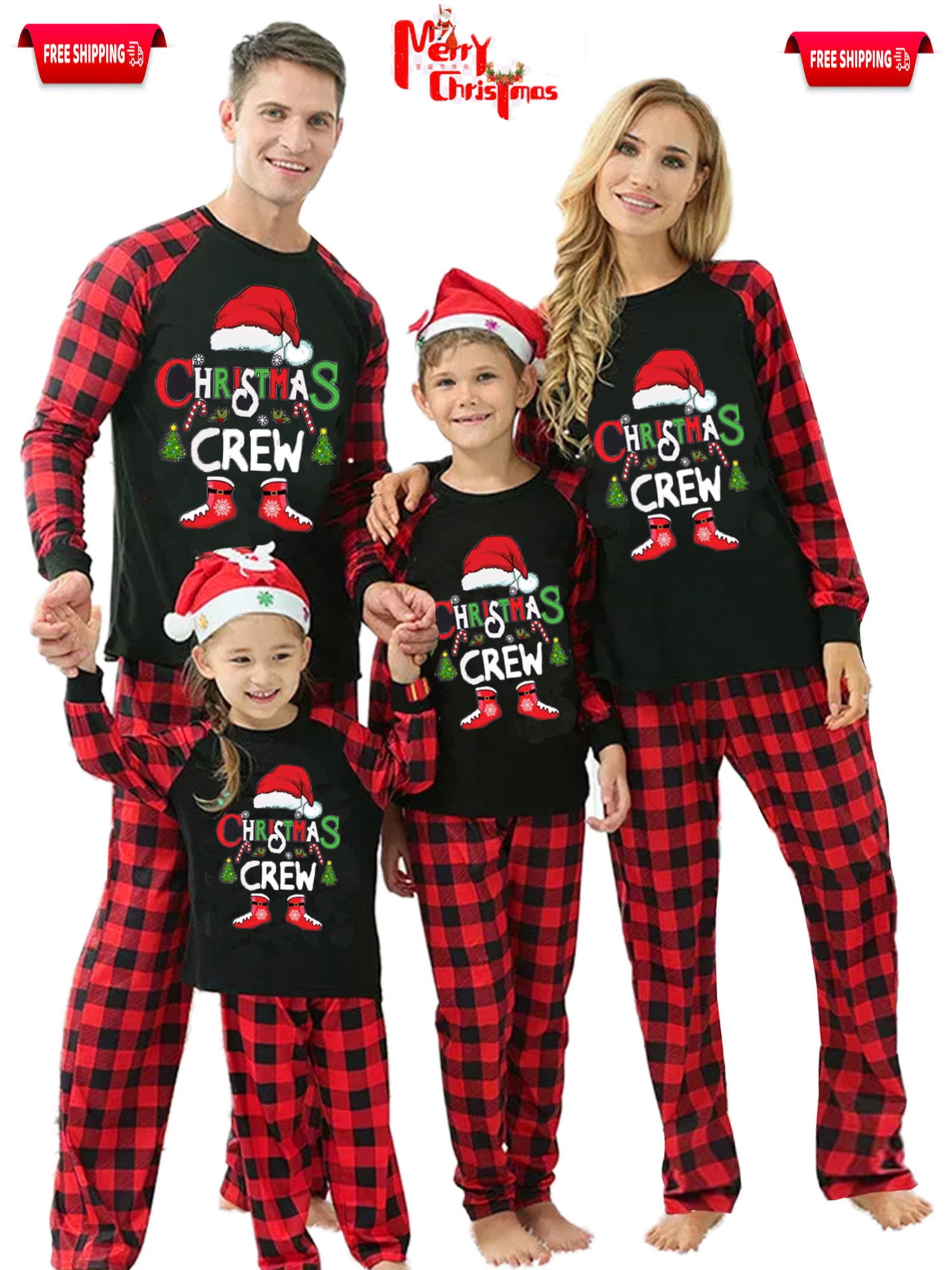 Christmas Family Pajamas Matching Sets Xmas Matching Pjs for Adults ...