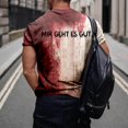 thumbnail image 2 of T-shirt Décontracté à Col Rond Imprimé Graphique Halloween pour Hommes avec Phrase Drôle Manches Courtes Grande Taille pour Automne Hiver, 2 of 6