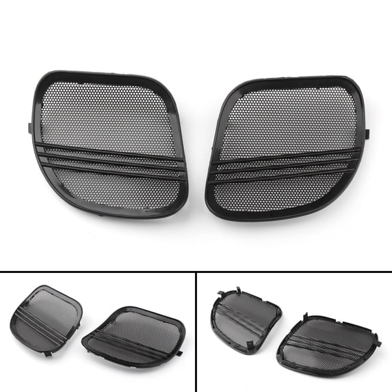 Mad Hornets Motorcycle Tri-Line Speaker Cover Grills For Harley Road Glide FLTRX 2015-18 BK