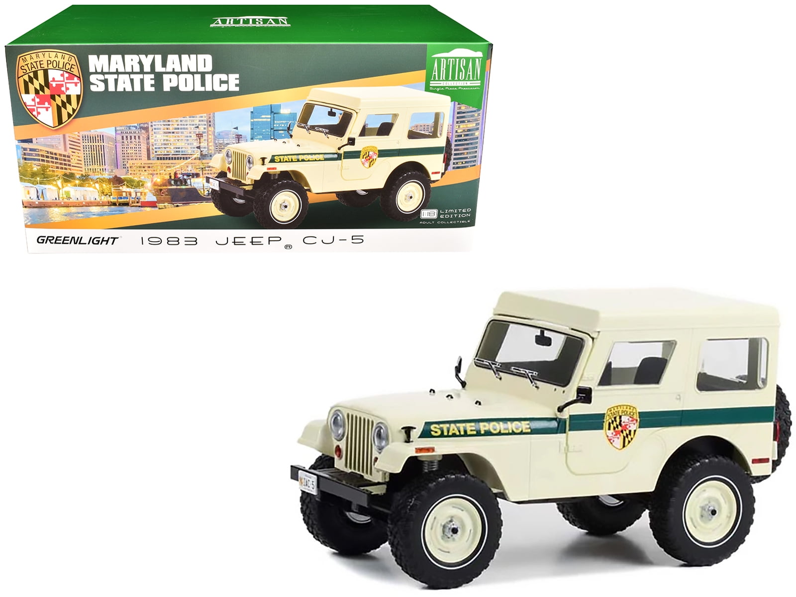 Greenlight 19065 1979 Jeep CJ-7 Golden Eagle Dixie Cream 1 by 18
