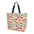 thumbnail image 2 of Zufioo Colorful Butterflies for Women's Single-shoulder Shopping Bag, Large-capacity Handbag Storage Bag, Commuter Bag Campus Bag Travel Bag-One Size, 2 of 9