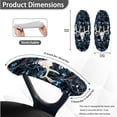 thumbnail image 6 of SCRAWLGOD Deer Skull Branch Comfortable Office Chair Slipcover with Arm Rest Covers Dustproof Swivel Chair Protector Washable High Back Chair Cover, 3 Pieces Set, S, 6 of 7