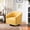 Golden, variant on Swivel Chair in Living Space | Comfortable Rotating Option | Polyester Fabric, Foam Filler | Contemporary Style
