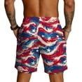 thumbnail image 5 of Havenx Men's 250 Years Of American Independence Shorts Drawstring American Flag Design Short with Pockets Elastic Waist Swim Trunks 4th Of July We the People Freedom Wear,Wine M, 5 of 5