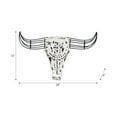 thumbnail image 6 of 12" Metal Buffalo Head Decor Black and White Iron Western Animal Decorative Wall Accent Rustic Hanging Buffalo Home, 6 of 6