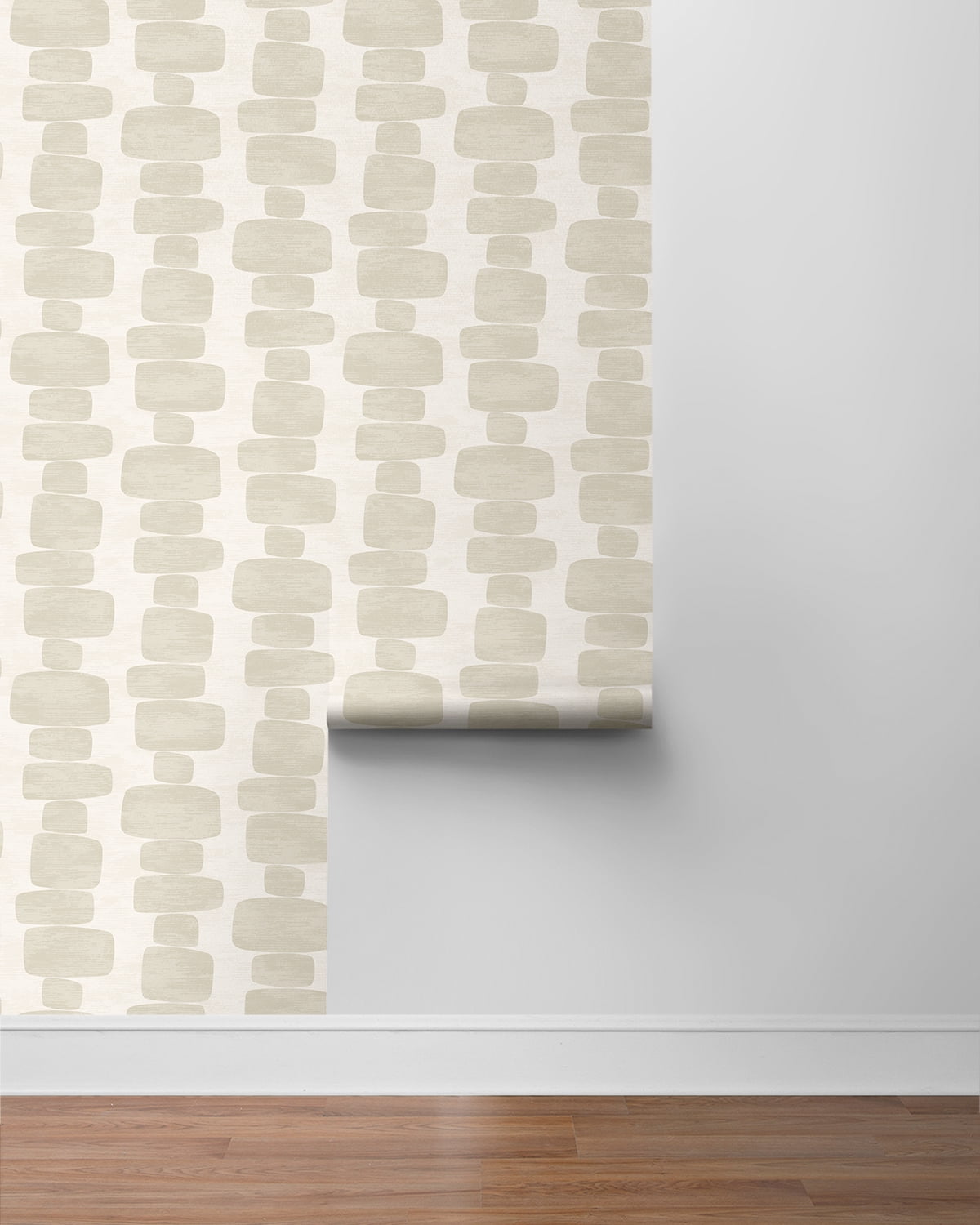 Stacy Garcia Home Beige Stripe Block Geometric Peel and Stick Wallpaper - 20.5 in. W. x 18 ft. L. Roll