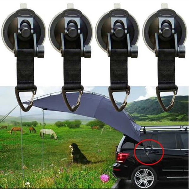 Ancjes de Ventosa de Resistencia de 4 Piezas de Seguridad para Fijación, Lona para Toldo para Automóvil, Lona Macarena ancla de lechón