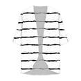 thumbnail image 4 of FRSASU Women Cardigan Striped Printed 3/4 Sleeves Open Front Lightweight Casual Cardigan White, 4 of 5