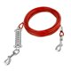 thumbnail image 3 of Cable para atar para perros Correa larga para perros Cadena para perros a prueba de masticaciones con resorte duradero Clips giratorios de 360 ° Estuche de PVC para exteriores Caming, 3 of 5