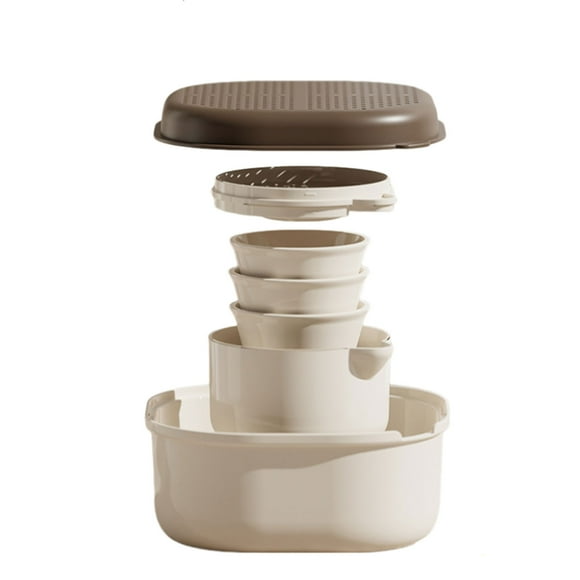 Juego de té portátil Toystoory para amantes del té compacto resistente a altas temperaturas Teteras