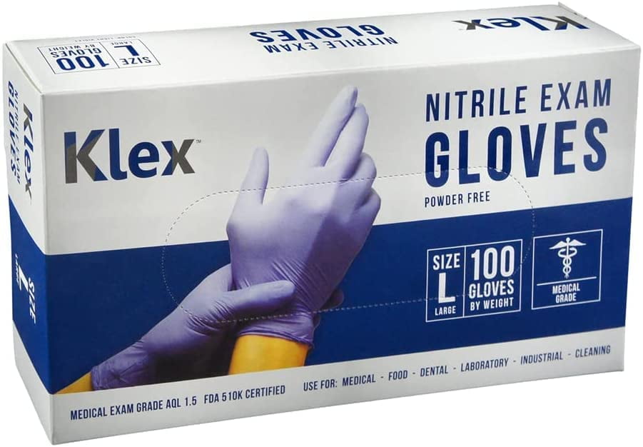 100 count nitrile exam gloves